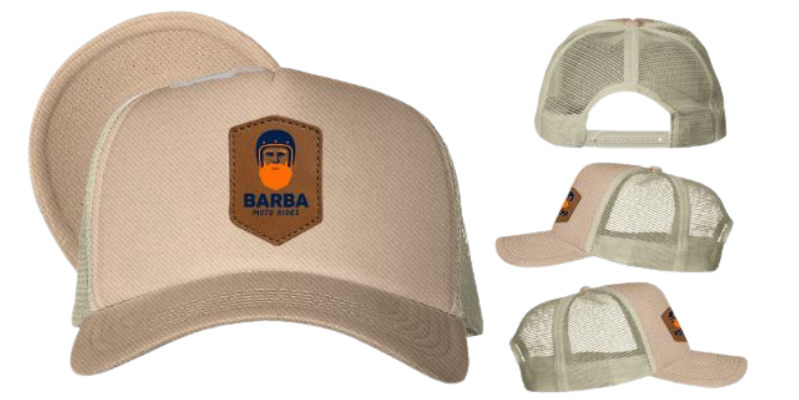 Boné Barba Moto Rides bege